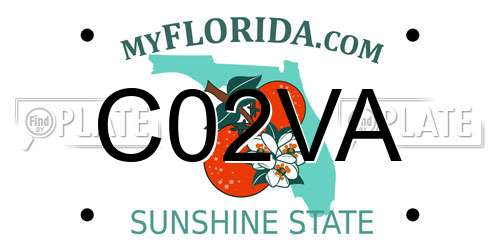 C02VA Florida License Plate