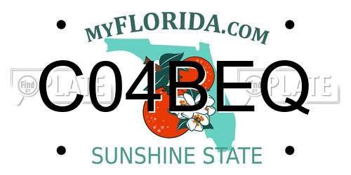 C04BEQ Florida License Plate