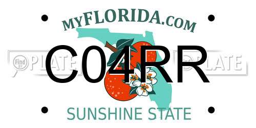 C04RR Florida License Plate