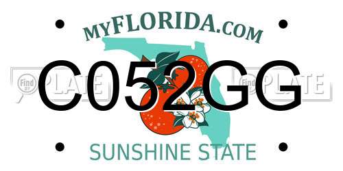 C052GG Florida License Plate