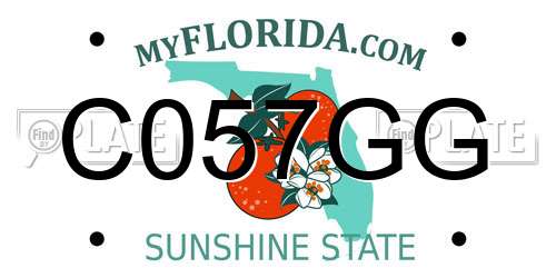 C057GG Florida License Plate