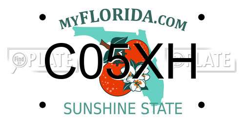C05XH Florida License Plate