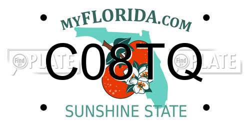 C08TQ Florida License Plate