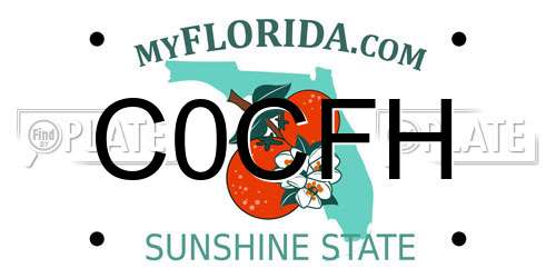 C0CFH Florida License Plate