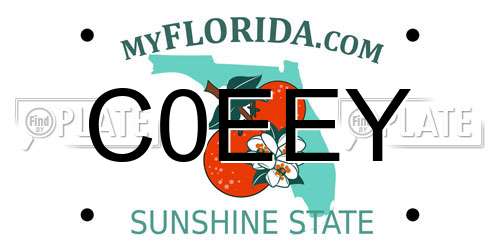 C0EEY Florida License Plate