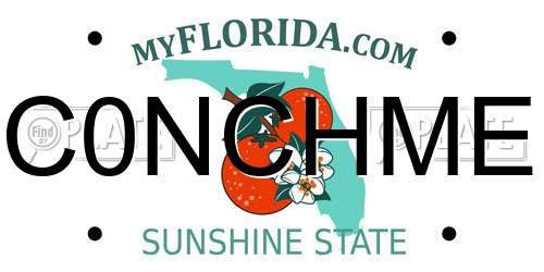 C0NCHME Florida License Plate