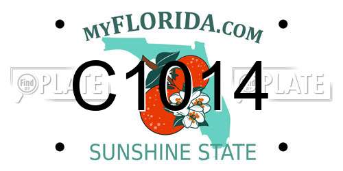 C1014 Florida License Plate