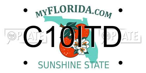C10ITD Florida License Plate
