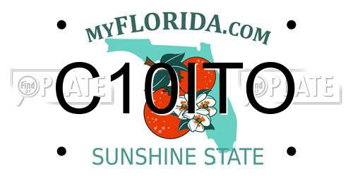 C10ITO Florida License Plate