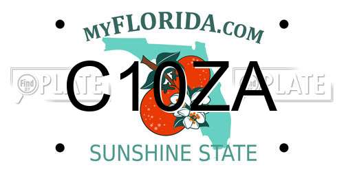 C10ZA Florida License Plate