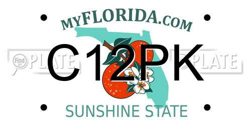 C12PK Florida License Plate