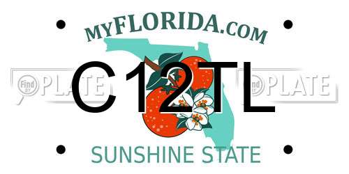 C12TL Florida License Plate