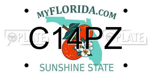 C14PZ Florida License Plate