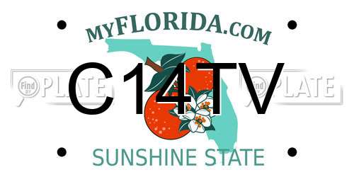 C14TV Florida License Plate