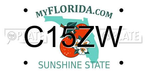 C15ZW Florida License Plate