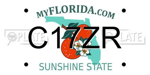 C17ZR Florida License Plate