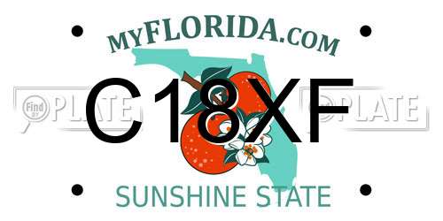C18XF Florida License Plate