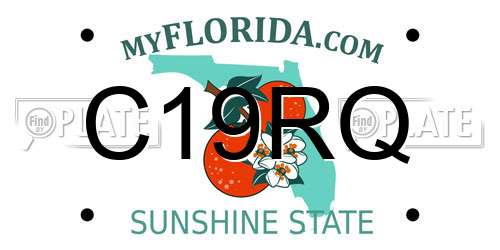 C19RQ Florida License Plate