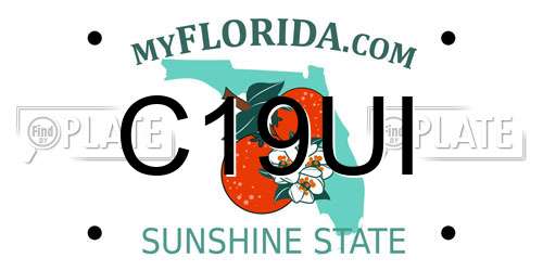 C19UI Florida License Plate