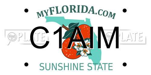 C1AIM Florida License Plate