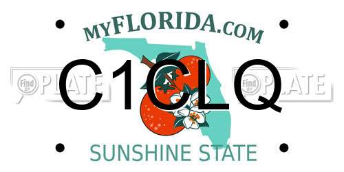 C1CLQ Florida License Plate