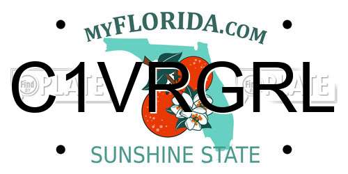 C1VRGRL Florida License Plate