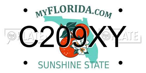 C209XY Florida License Plate