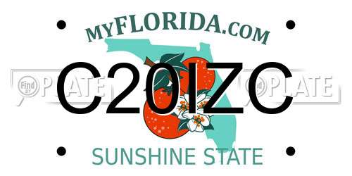 C20IZC Florida License Plate