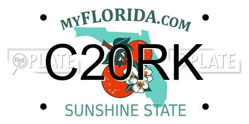 C20RK Florida License Plate