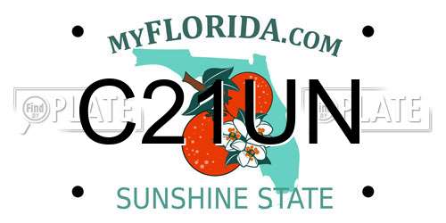 C21UN Florida License Plate