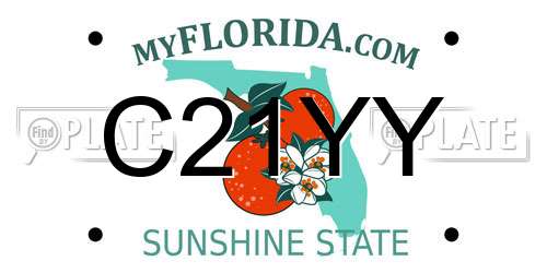 C21YY Florida License Plate