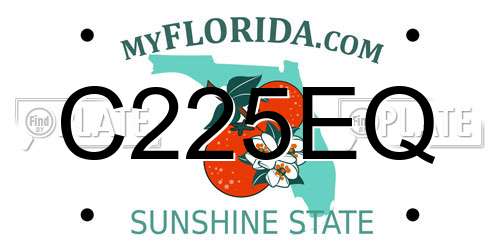 C225EQ Florida License Plate