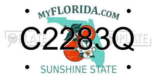 C2283Q Florida License Plate