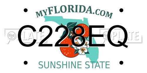 C228EQ Florida License Plate