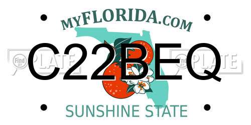 C22BEQ Florida License Plate
