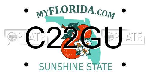 C22GU Florida License Plate