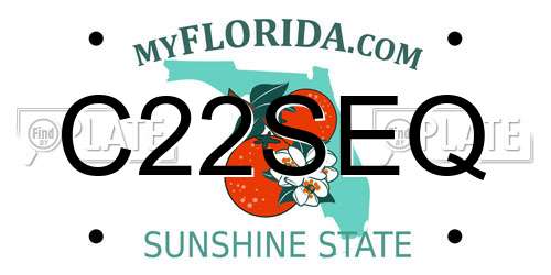 C22SEQ Florida License Plate