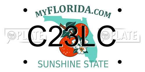 C23LC Florida License Plate