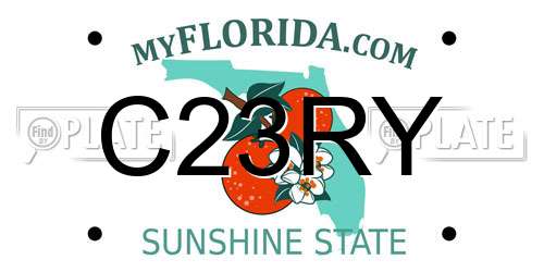 C23RY Florida License Plate