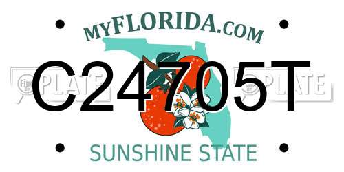C24705T Florida License Plate