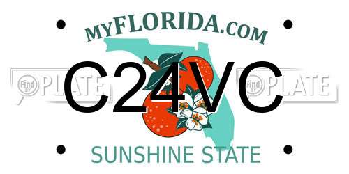C24VC Florida License Plate
