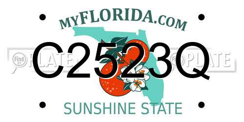 C2523Q Florida License Plate
