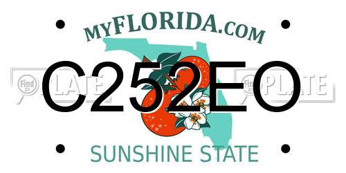 C252EO Florida License Plate