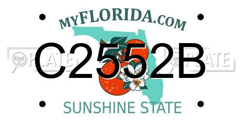 C2552B Florida License Plate