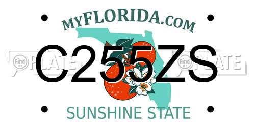 C255ZS Florida License Plate