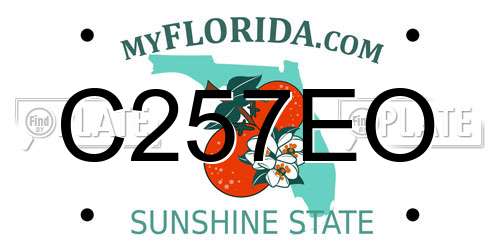C257EO Florida License Plate