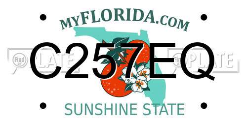 C257EQ Florida License Plate