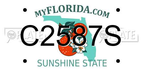 C2587S Florida License Plate