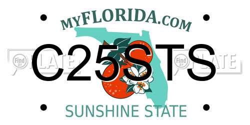 C25STS Florida License Plate