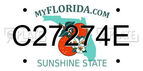 C27274E Florida License Plate